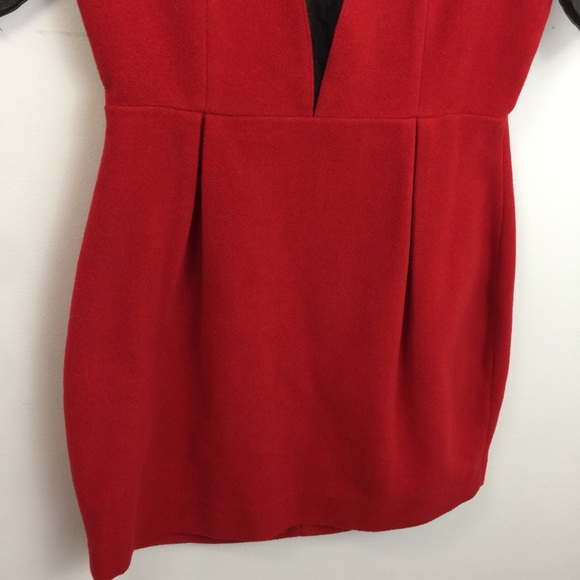 Nasty Gal Red Black Mesa Sweetheart Mini Dress - Picture 3 of 8